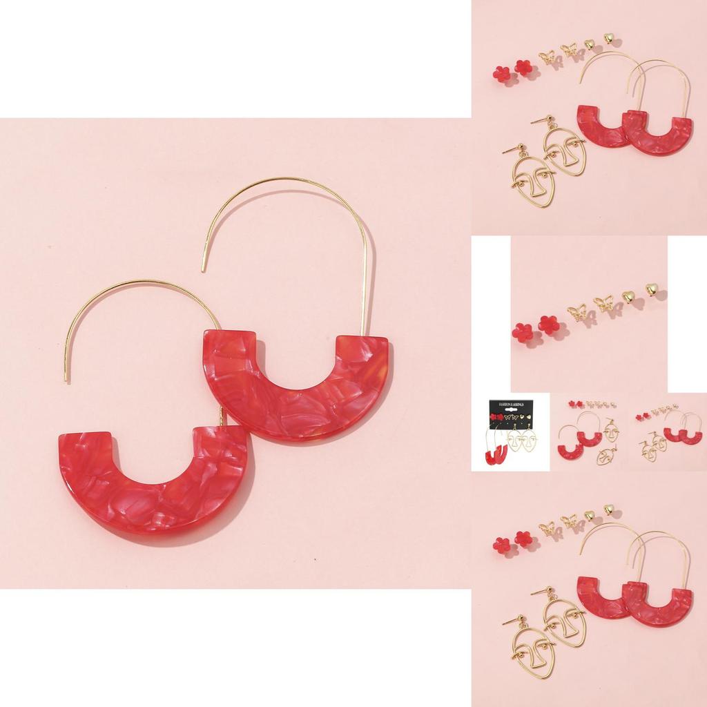 Trendy Alloy Cartoon Character Earrings Set For Women European And American Style