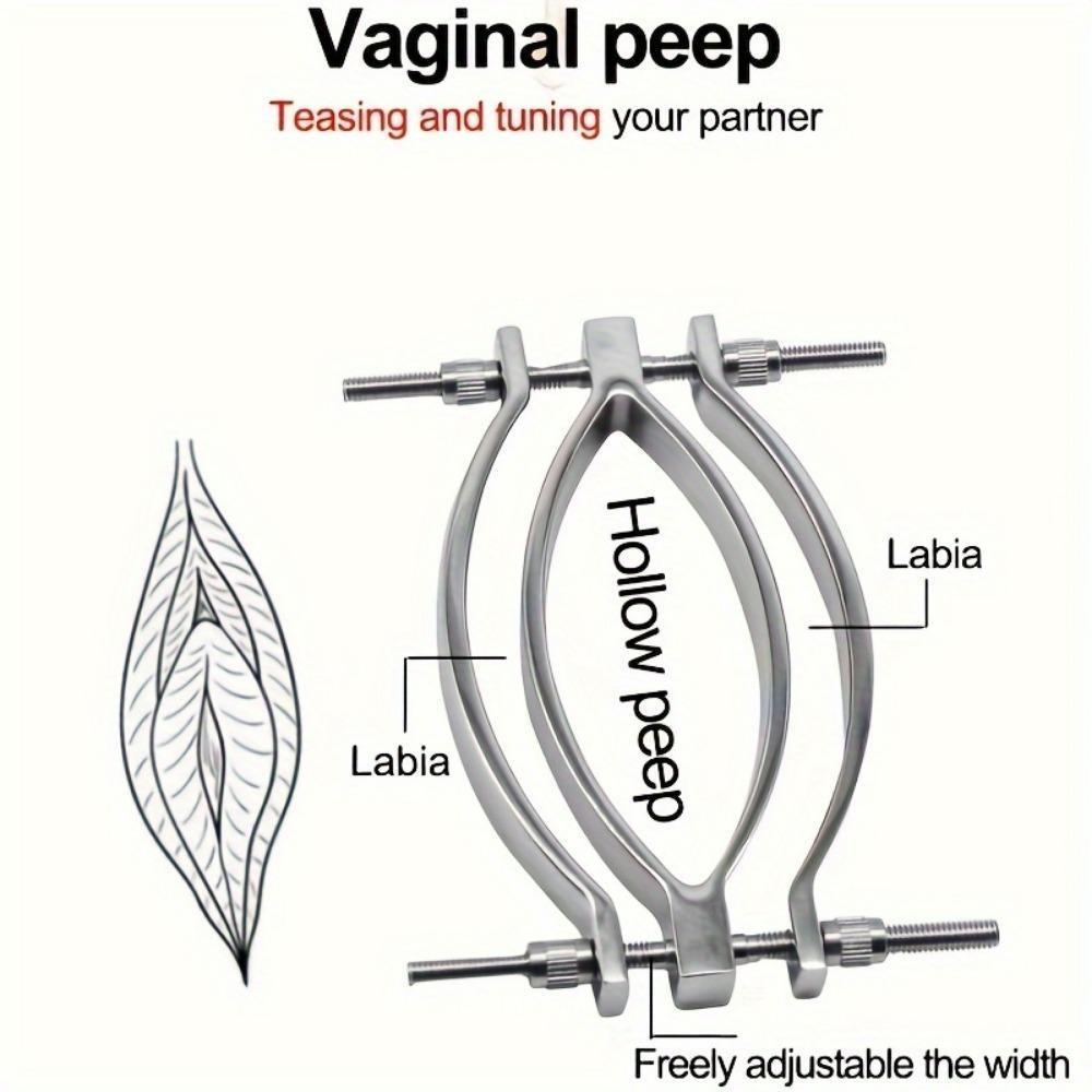 Labia Spreader Strap with Clamp Clip Clitoris Spread Pussy Open Vagina Stimulator SM Bondage Sex Toys