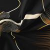Modern Luxury Black And Golden Flower Print Bedding Set, Soft Comfortable Duvet Cover, For Bedroom, Guest Room
