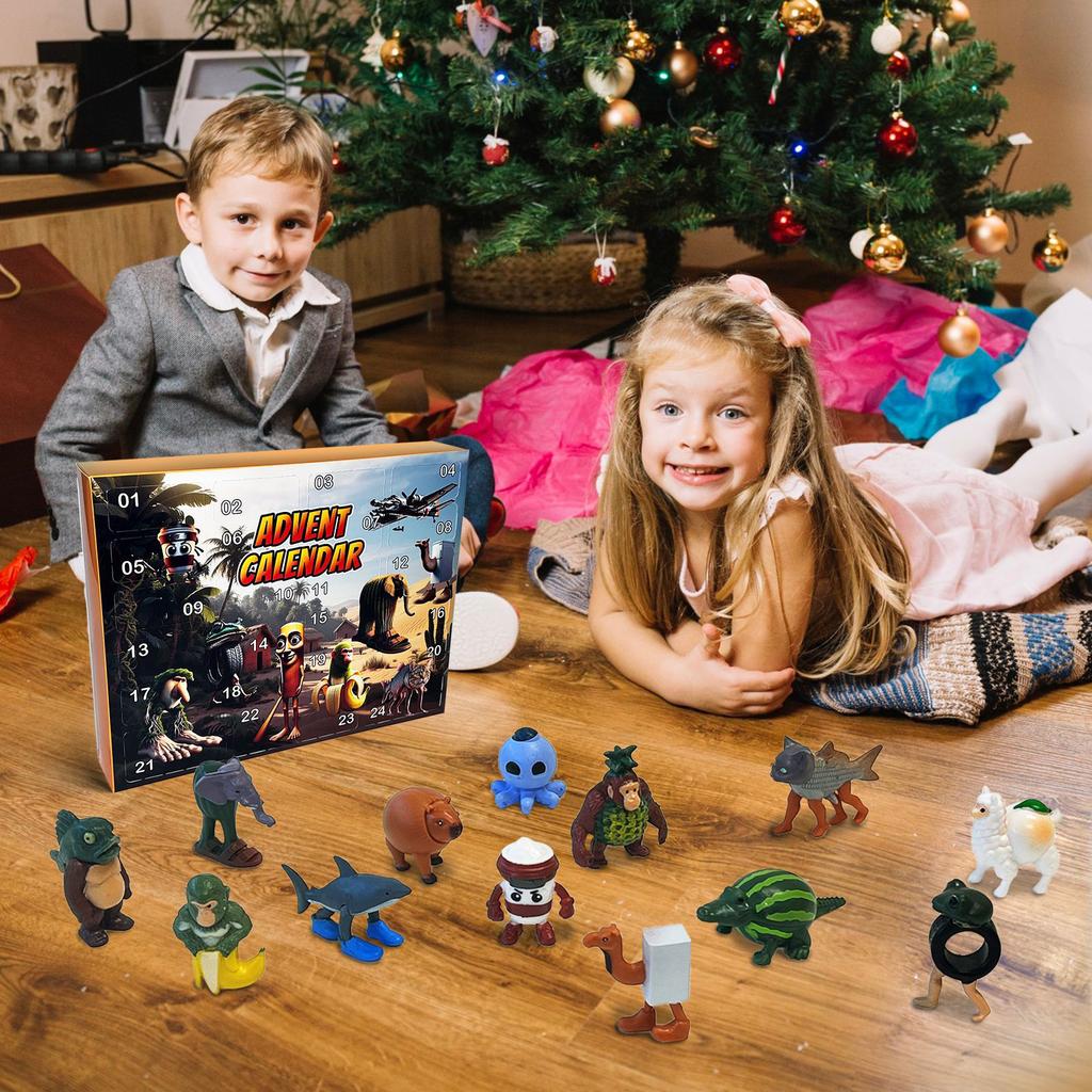 3D Stereo BlindBox Aircraft Box Advent Calendar Christmas Countdown Calendar Figurines, Anime Characters, And Toys