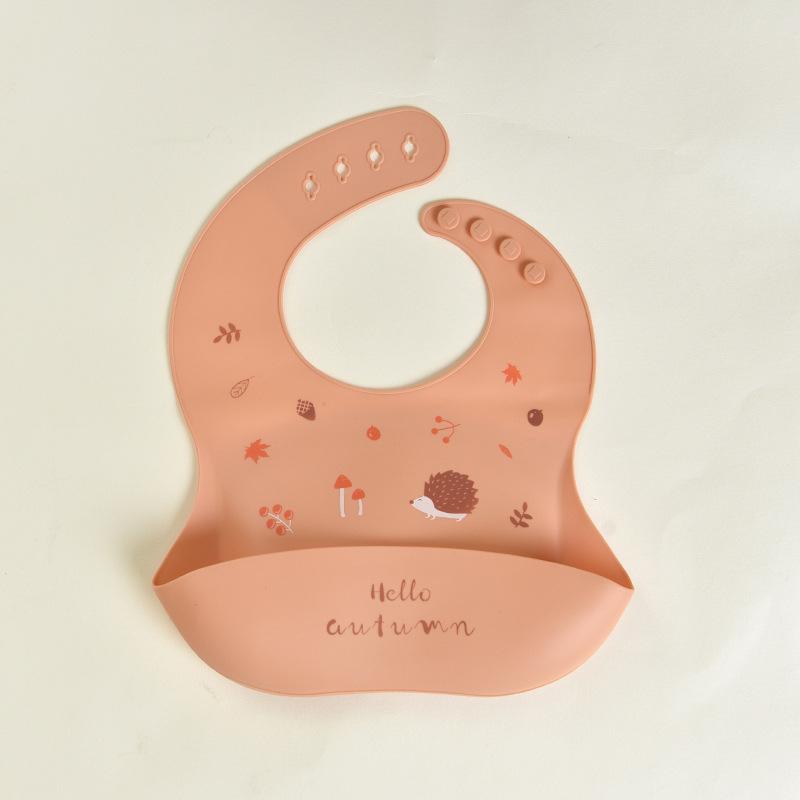 Food Grade Silicone Baby Eating Bibs Easy to Clean Baby Bibs Drool Towels Waterproof Children Silicone Drool Bibs