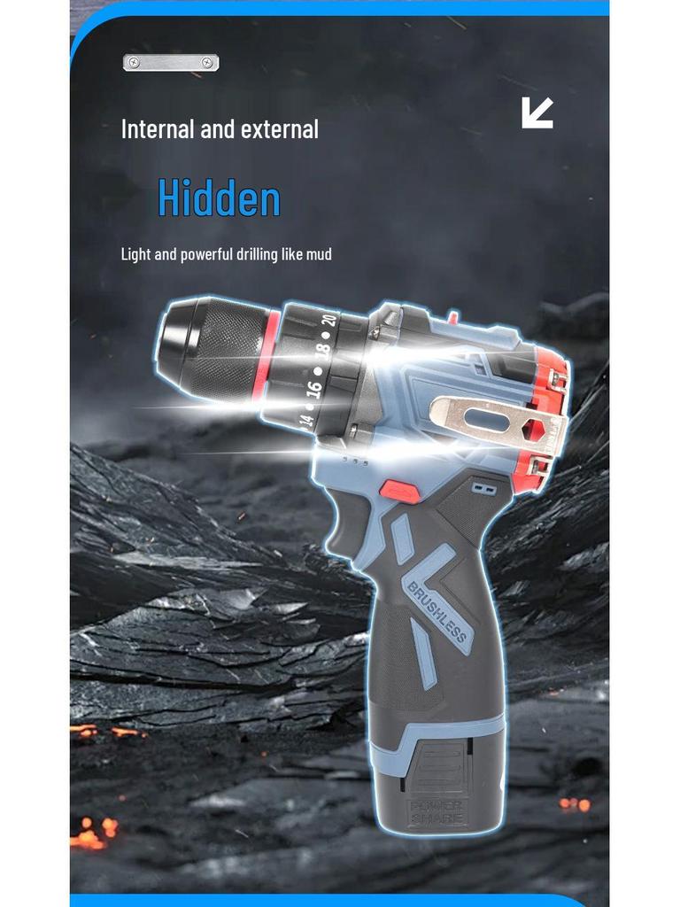 Industrial Brushless High-Power Cordless Handheld Lithium Drill