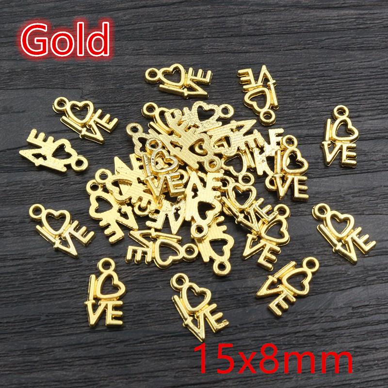 100pcs Charms Star Heart Pendants Antique Pendant fit,Vintage Tibetan Bronze Gold Silver color,DIY For Bracelet Necklace