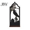 Gothic Tea Light Stand Halloween Candle Holder, Hollow Silhouette Holder for Lights, Dark Aesthetic Home Decor Style Pumpkin Ghost Cat Bat Tabletop