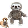 Dog Plush Sloth Toy Interactive Squeaky Pet Chew Toy Teeth Cleaning Stuffed Animal Soft Puppy Teething Toy for Dogs Tug-of-War Boredom Relief
