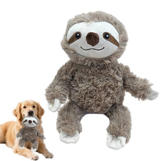 Dog Plush Sloth Toy Interactive Squeaky Pet Chew Toy Teeth Cleaning Stuffed Animal Soft Puppy Teething Toy for Dogs Tug-of-War Boredom Relief