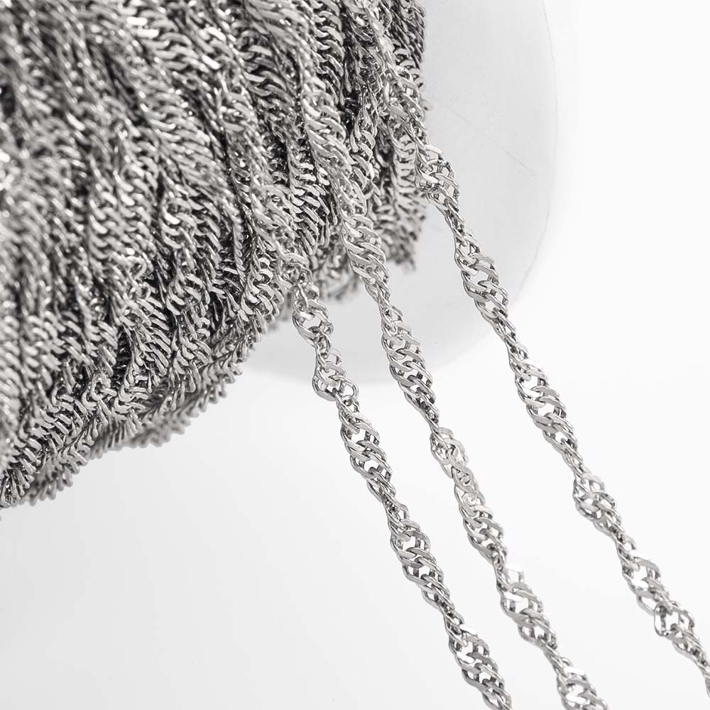

Trendy 1M Stainless Steel Gold Color O-Ring Chain Round Cross Circle Links Necklace Bracelet for DIY Jewelry Making Accessories 1 meter