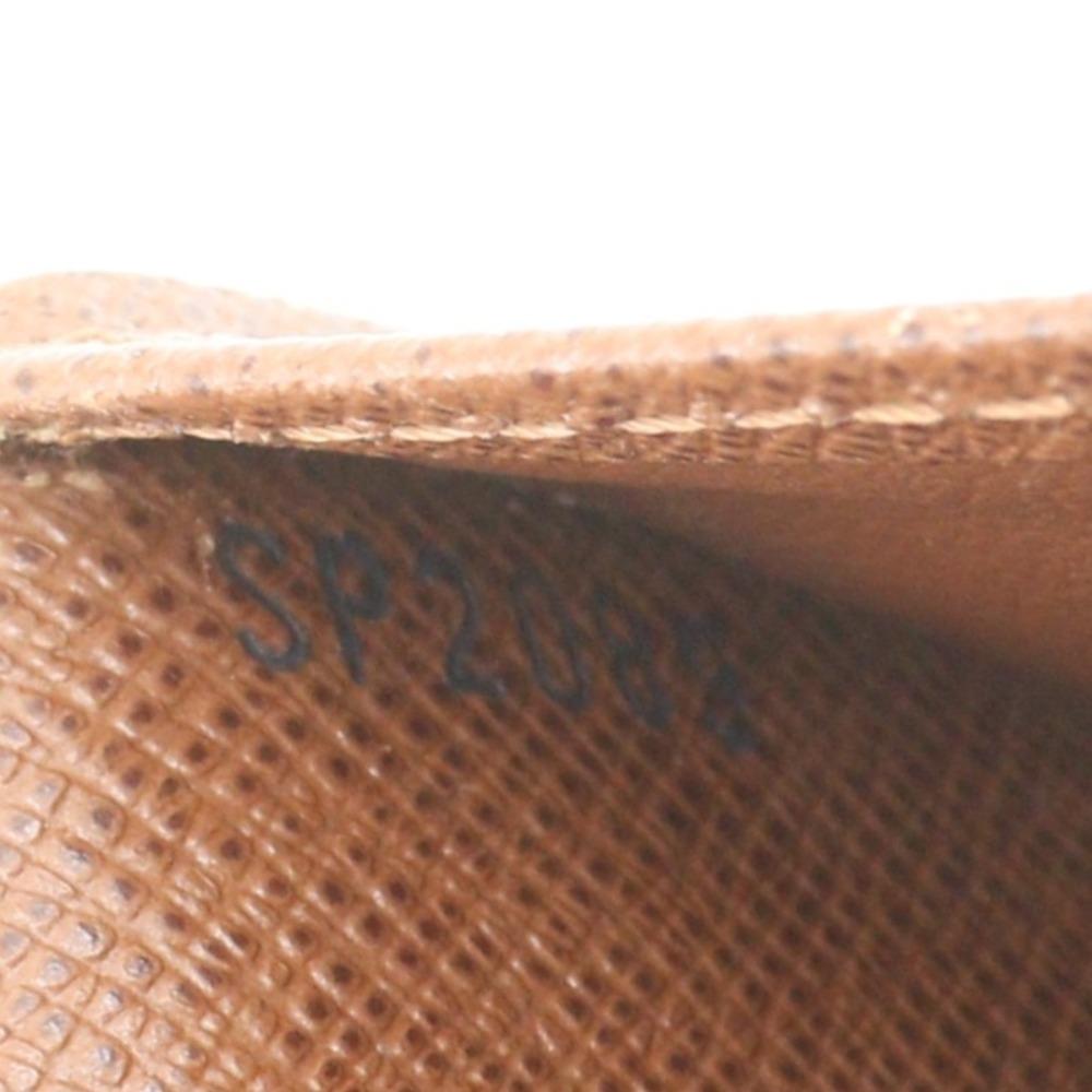 LOUIS VUITTON Porto Monevier Cartes Crdit Bi-Fold Wallet M61652 Double Sided Brown Monogram canvas unisex Used