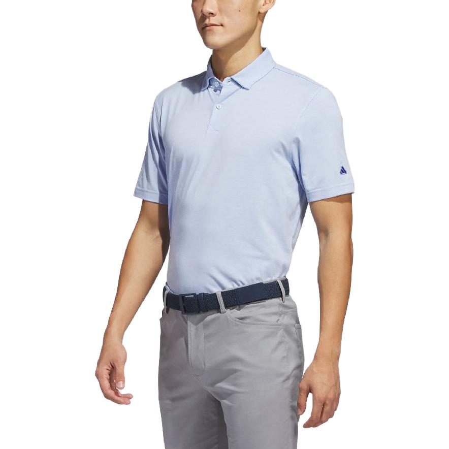 Adidas Pure Cotton Logo Embroidered Polo Shirt Men Tops Light-Pink Blue HS1109