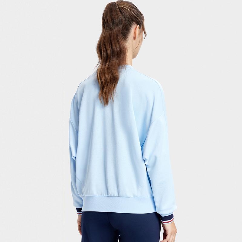 FILA 2023 Autumn New Knit Pullover Simple Loose Tennis Sports Sweatshirt Women sweatshirt Ice-Blue A11W333203F-LB