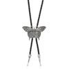 Bolo Tie Cowboy Costume Accessory for Men and Women Adjustable Length Vintage Metal Butterfly Pendant Necktie Necklace