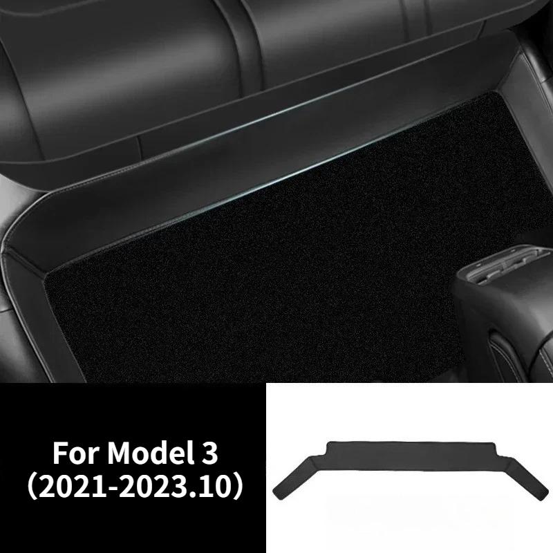 For Tesla Model Y Model 3 Highland Rear Seat Lower Protective Mat Leather Full Surround Seat Anti-Dirty Kick Pad Car Accessories
