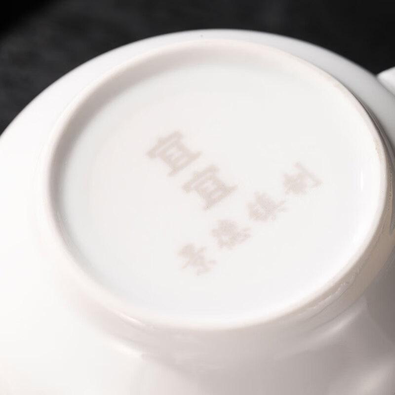 Yiyi Ceramic Classic Meeting Tea Cup 400ml with Lid, Mug for Meetings, Reception, Children's Water Cup, Jingdezhen Craftsmanship