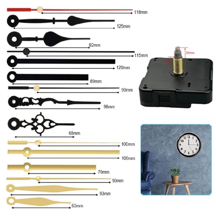 Clock Movements with Different Size Clock Hands Replacement DIY Repair Parts