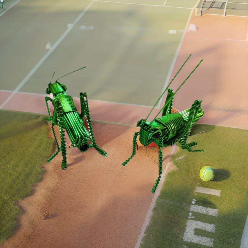 Handmade Ornaments Aluminium Wire Grasshopper Craft Lightweight Handicrafts Simulation Insect Statue Modern Style Home Decor