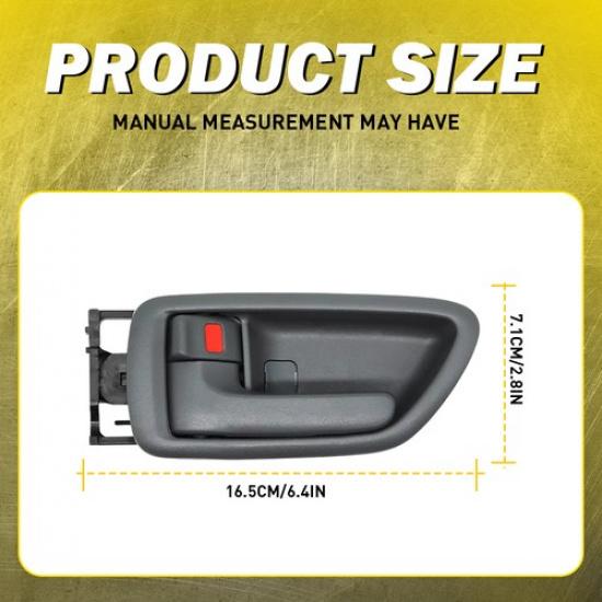 4X Ide Door Interior Handle Front Rear LH/RH Gray For 2000-2004 Toyota Avalon