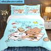 3PCS Bobo Dudu Bedding Set,Including 1pc Duvet Cover And 2pcs Pillowcases Perfect for Bedroom, Dormitory, Large size Fan Christmas gift