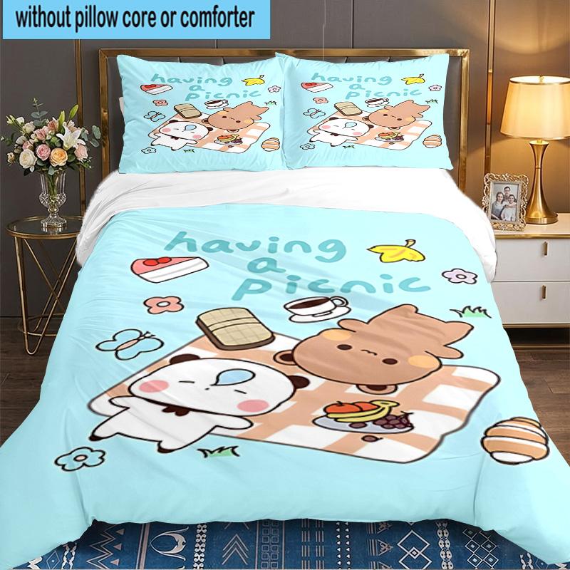 3PCS Bobo Dudu Bedding Set,Including 1pc Duvet Cover And 2pcs Pillowcases Perfect for Bedroom, Dormitory, Large size Fan Christmas gift