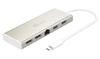 J5create 6in1 Mini Docking Station Dual Monitor PD60W HDMI4K 2K Wired LAN Aluminum Case MacOS Compatible with MacBook USB-C USB3.0 Windows,