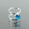 Swiss Blue Topaz Gemstone 925 Sterling Silver Jewelry Handmade Ring Gift For Her RR-13-8