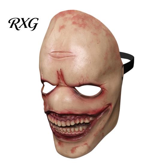 Halloween Clown Mask Smiling for Men, Scary Toothy Latex Costume Party Mask, Masquerade Horror Cosplay Haunted House Breathable