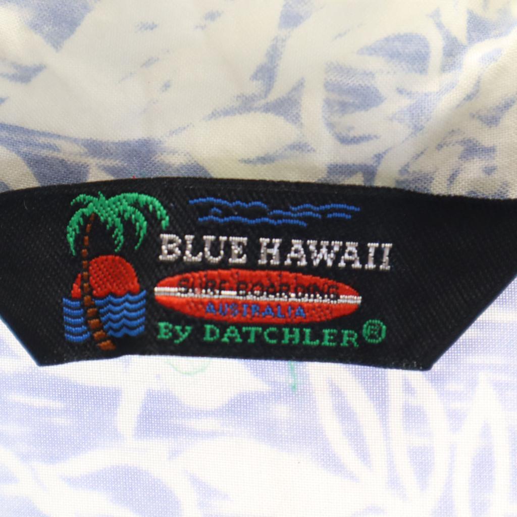 BLUE HAWAII Short Sleeve Open Collar Aloha Shirt L Blue Men's Used