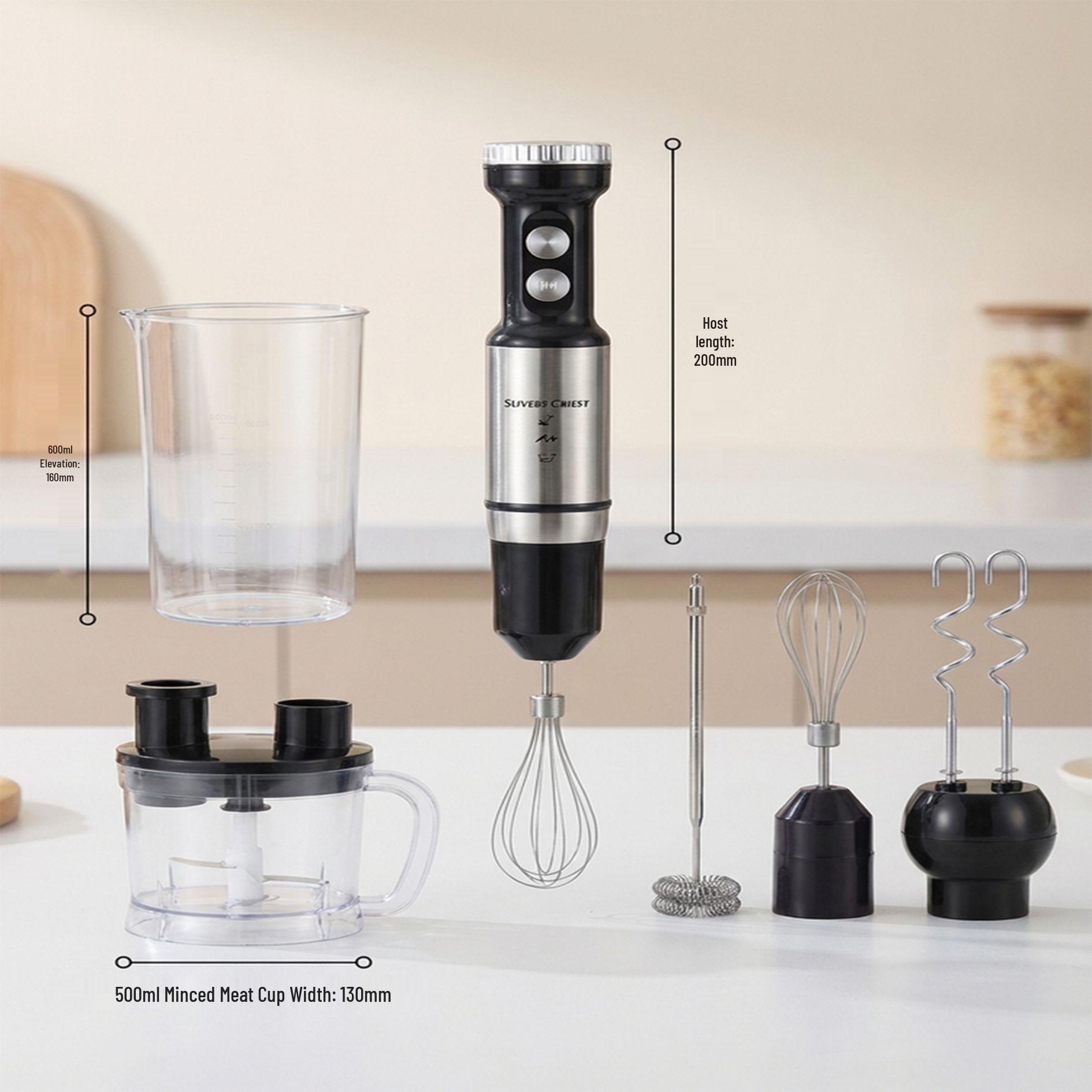 

EU Standard 10-in-1 Handheld Electric Food Processor & Stick Blender Mixer EU Standard білий