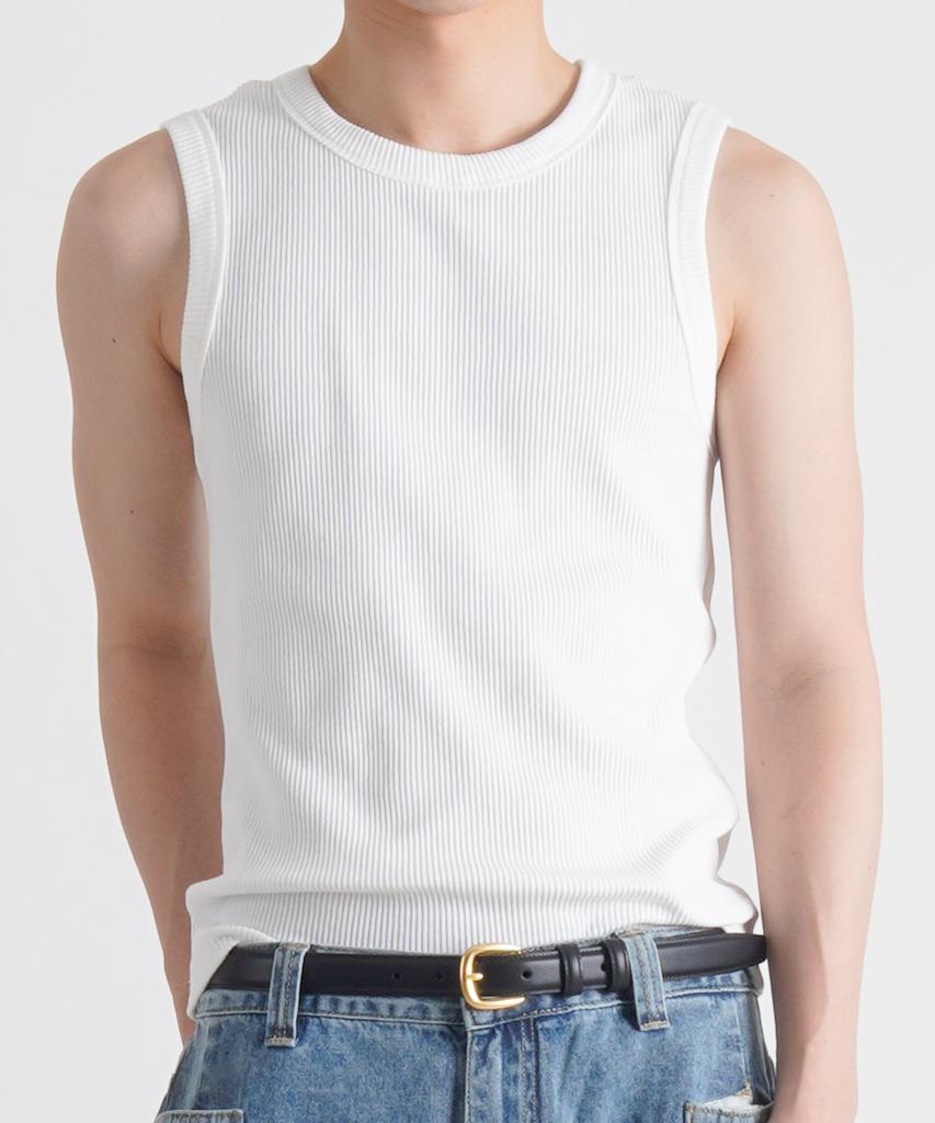 Beoteunseoul Ribbed Texture Soft Sleeveless (3 Colors)