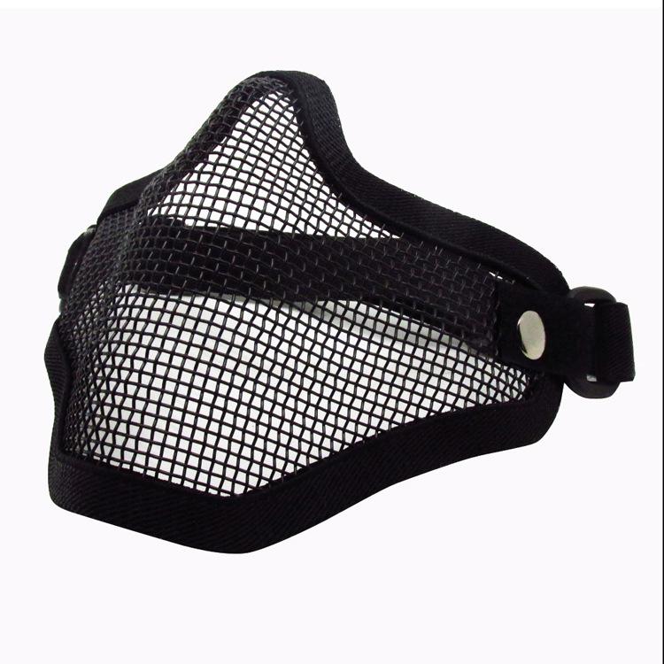 

Reinforced Steel Wire Mesh Half Face Protective Visor Mask Costume Mud Color (Single Strap)