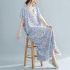 The Real Order Is In Stock, and The New Bohemian Loose Large Size V-neck Cotton Silk Robe Dress In Summer.