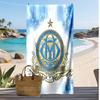 Olympique de Marseille Aufdruck Schnelltrocknendes Strandtuch Super Saugfähig Weiches Leichtes Badetuch für Pool Sommer Reisen