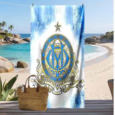 Olympique De Marseille Printed Quick Dry Beach Towel Super Absorbent Soft Lightweight Bath Towel for Pool Summer Travel