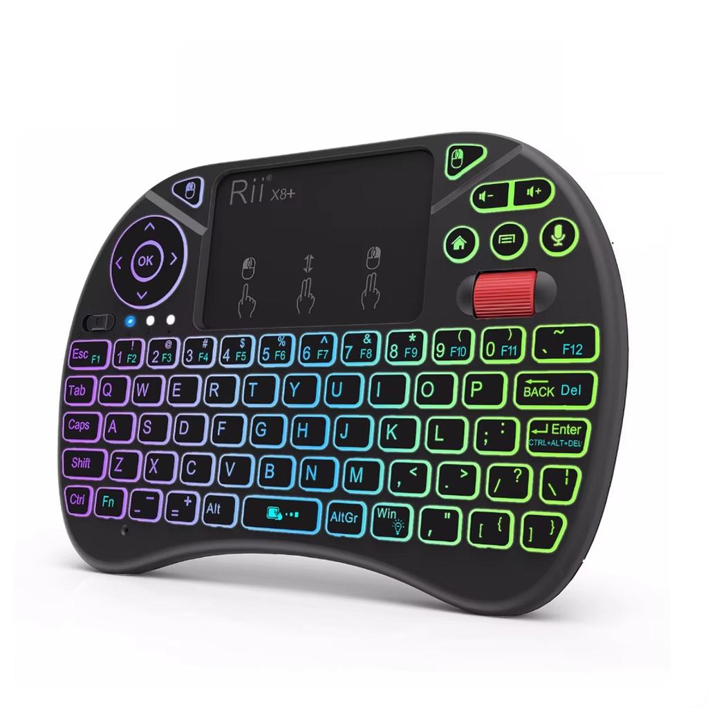 2.4GHz Wireless English Remote Control Keyboard with Touchpad Backlit for Android TV Box Pc Mouse Combo Turbo Function