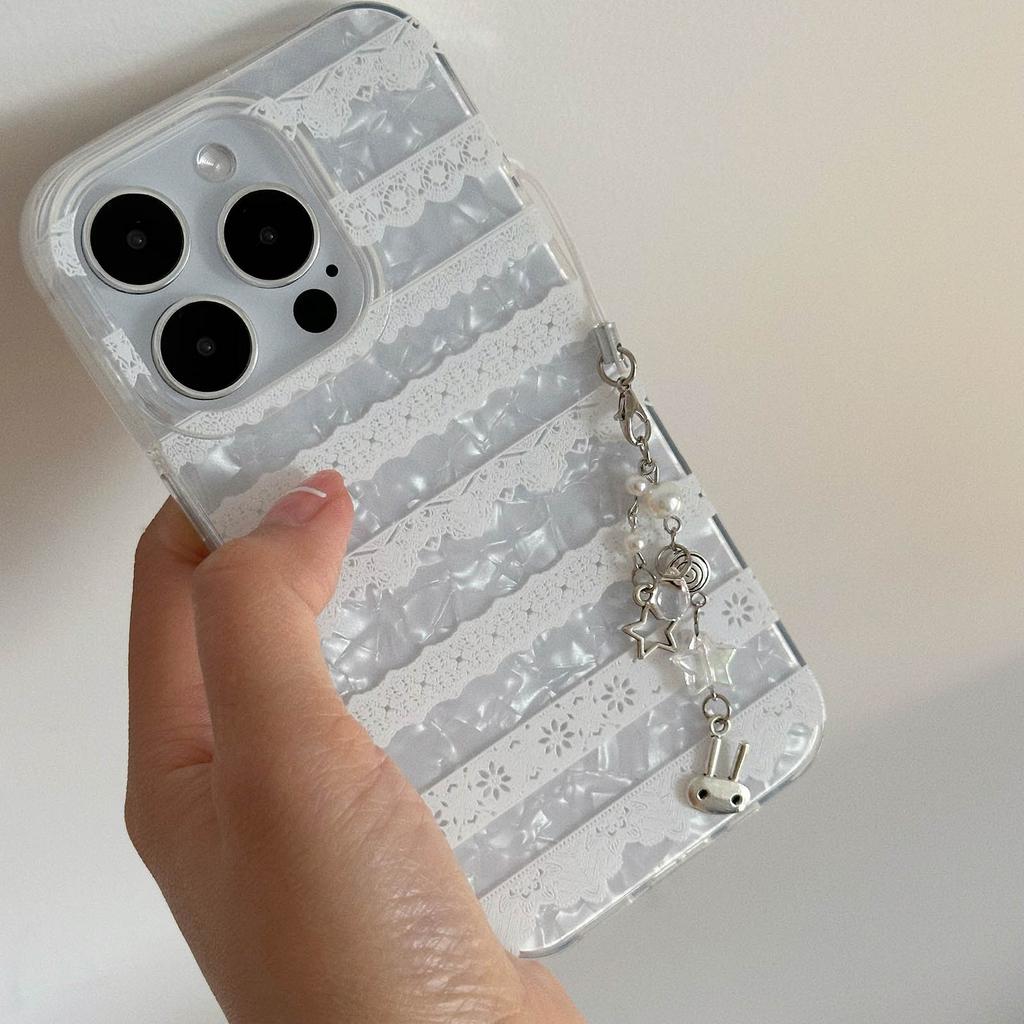 Stylish Heart Phone Chain Ornament Beaded Cellphone Pendant Phone Lanyard Bag Charm for Fashionable Individuals