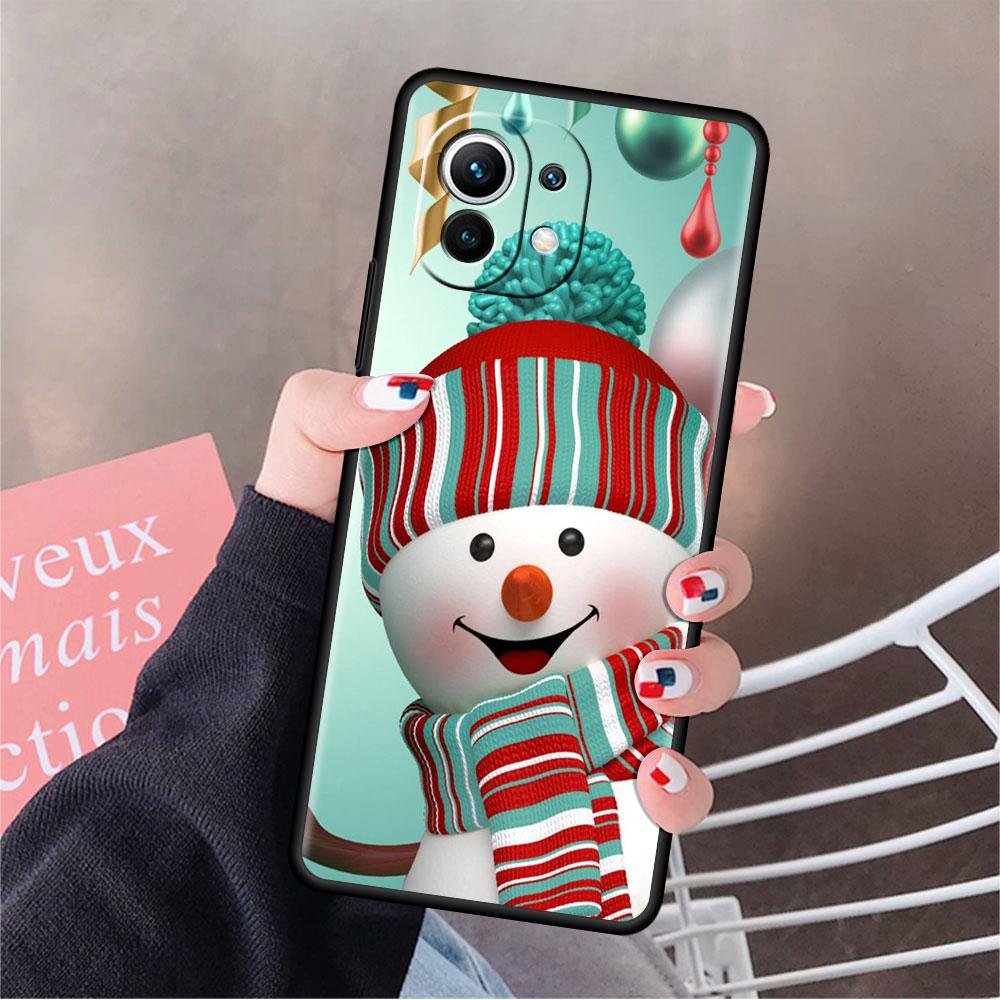 

Мягкий силиконовый чехол для Xiaomi Mi 11 Lite 5G NE 11T Pro 12S Ultra 12 Note 10 10T 9T, чехол для телефона, бампер, рождественский снеговик Mi Note 10 Lite