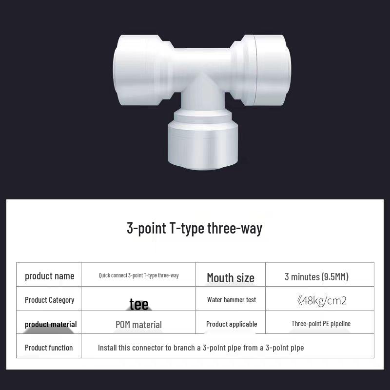 Jiuyunchuang Quick Connect Water Dispenser Filter Tee for Direct Drinking