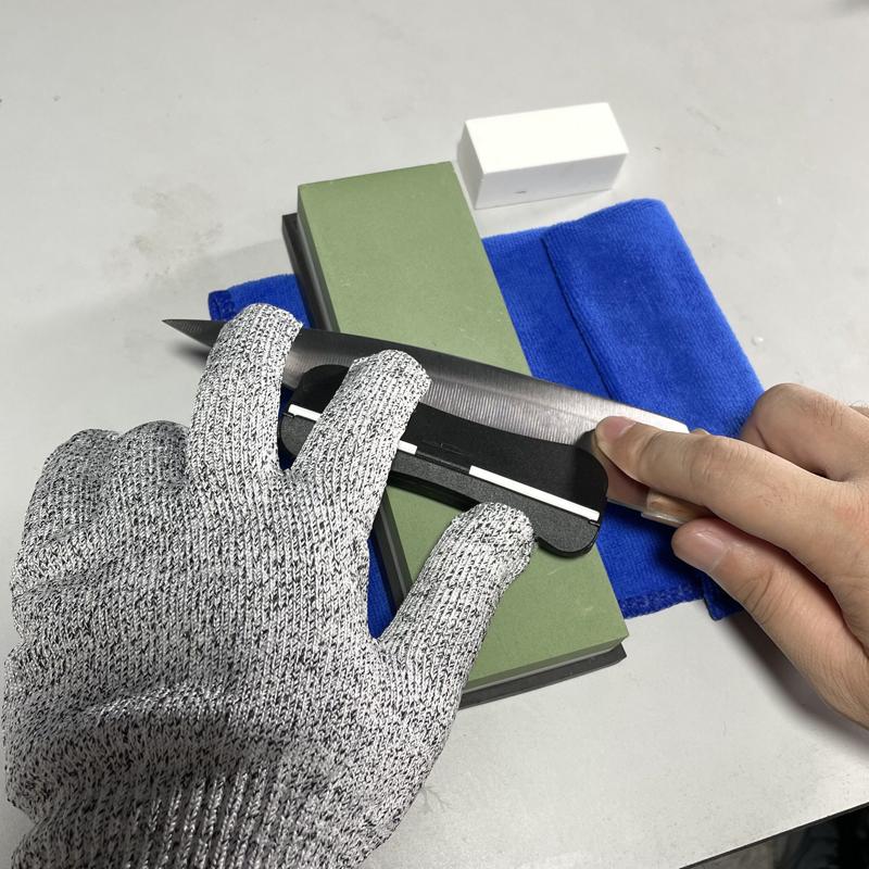 7Pcs Set Sharpening Stone Set Grit 240-8000# Whetstone Grindstone With Wooden Base Angle guide Woodwork Tool Grinding System