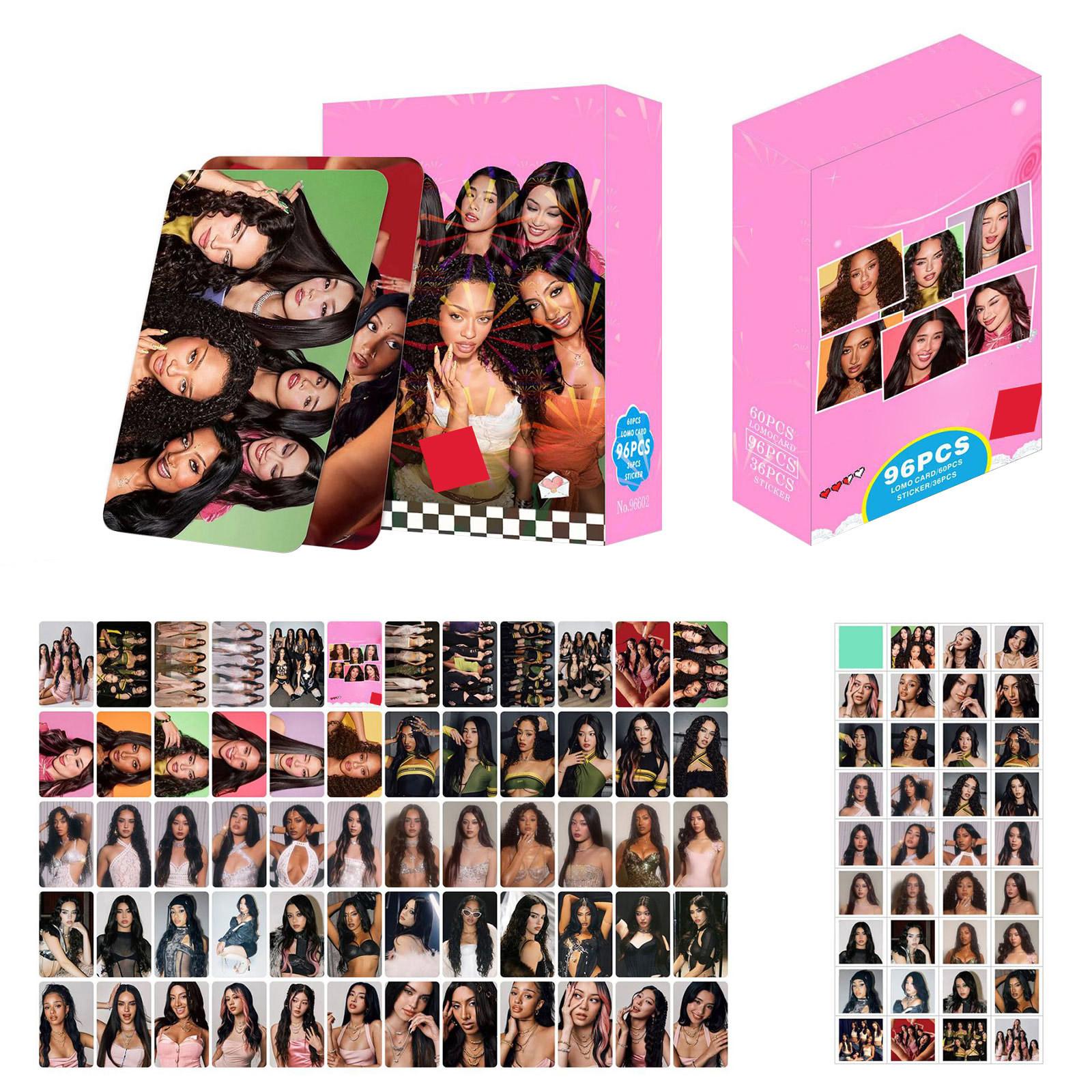 96PCS Collectible Card and Sticker Set Including 60 Photo Cards and 32 Decorative Stickers for Fans and Scrapbooking