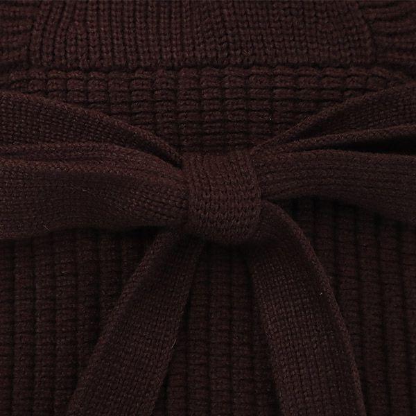 SNIDEL Long Sleeve Knit One Piece F Brown Women Used