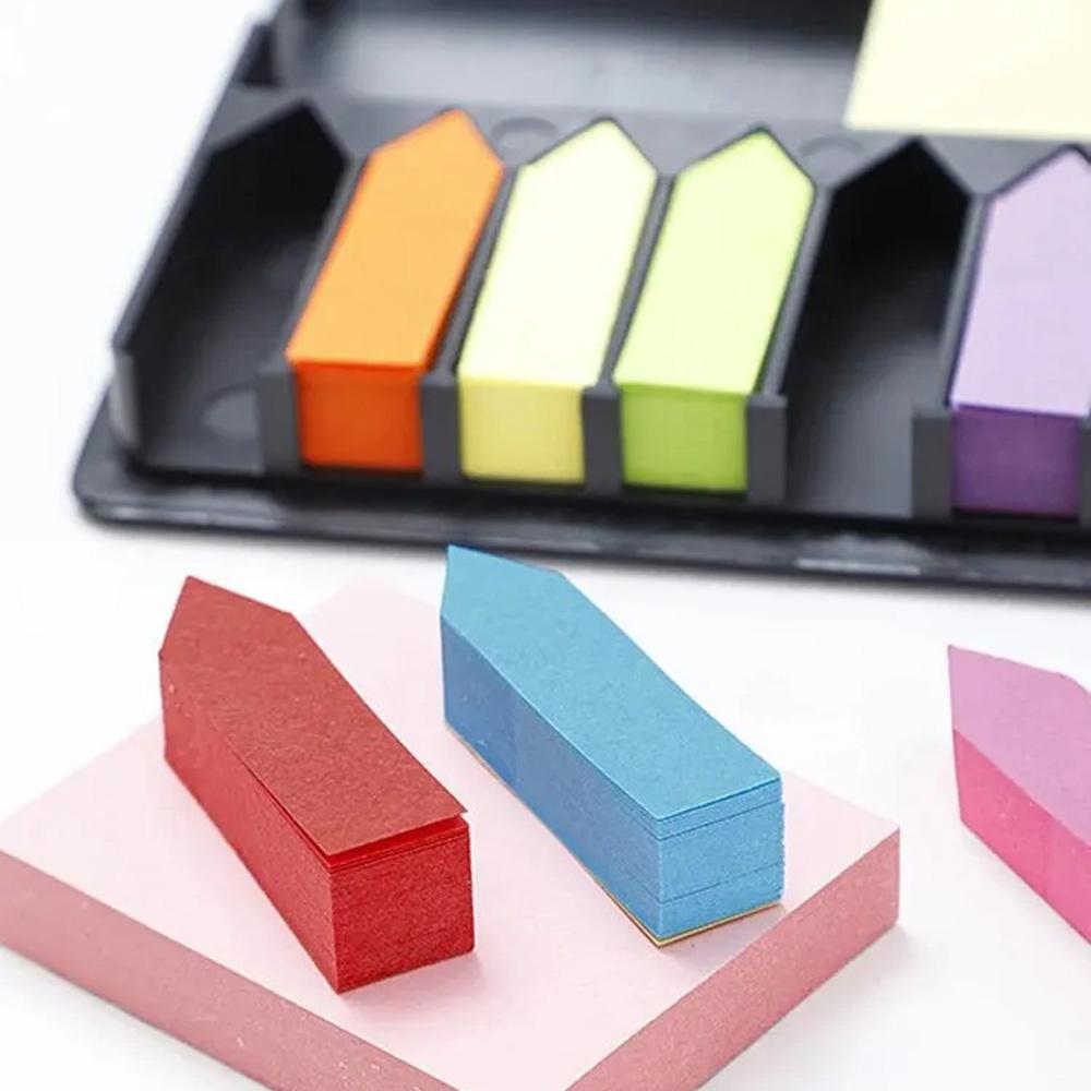 Convenience Stickers with Desktop Calendar Multi-Color Sticky Notes Leather Packaging Box Office Supplies for Students School