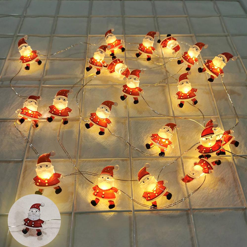 Runtowo Santa Claus Snowman LED Light String Christmas Decoration For Home Xmas Tree Ornament 2026 Navidad Gift 2026 New Year