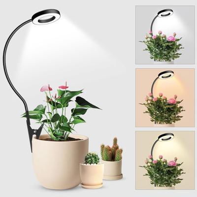 Full Spectrum Plant Light with Grow Gooseneck 360-degree High Brightness Dimmable Clip-on LED Plant Light