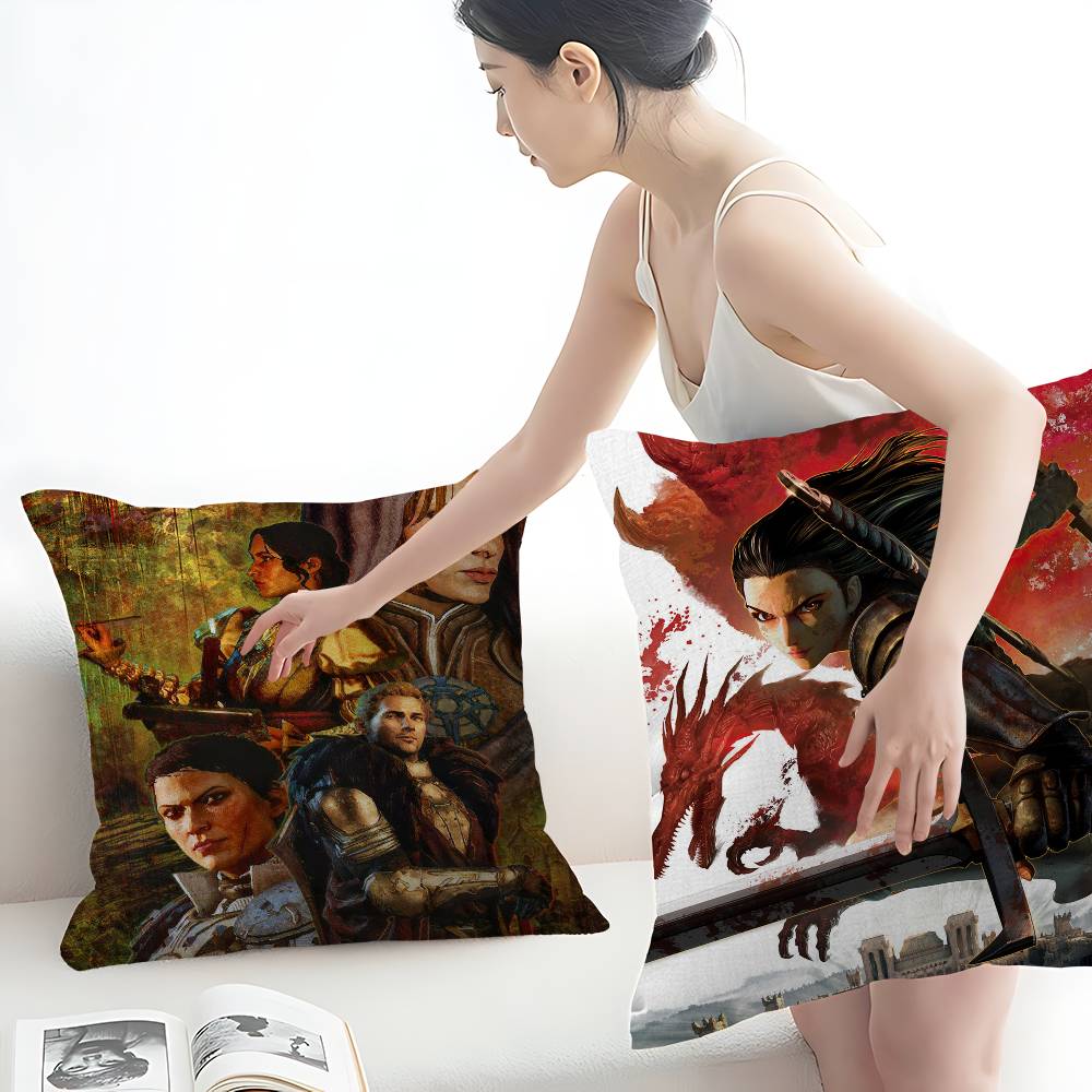 Dragon Age Origins Classic Video Game Pillow Gifts Home Office Furnishings Bedroom Sofa Car Cushion Cover Case 45x45cm
