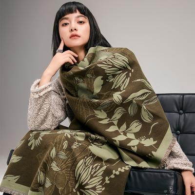 Sciarpa Imitazione Cashmere Versatile Stampata Calda Scialle per Aria Condizionata Sciarpa Donna Moda di Alta Gamma