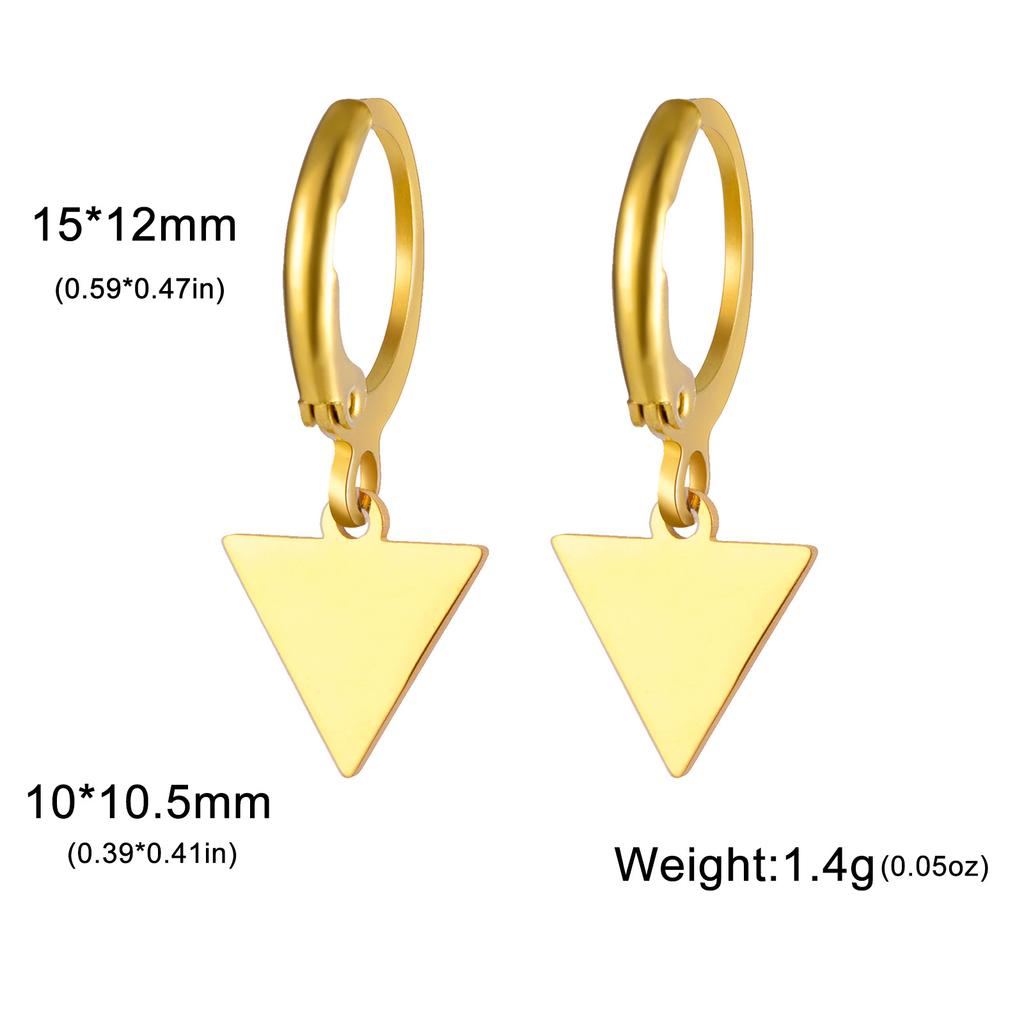Golden Pendant Hoop Earrings with Heart Hexagon Snake Cross Butterfly Flower Bird Jewelry Gift