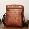 Men's Leather Messenger Bag First Layer Cowhide Shoulder Bag 8-inch Flat Small Bag Casual Retro Cross-border Trendy Men's Shoulder Bag