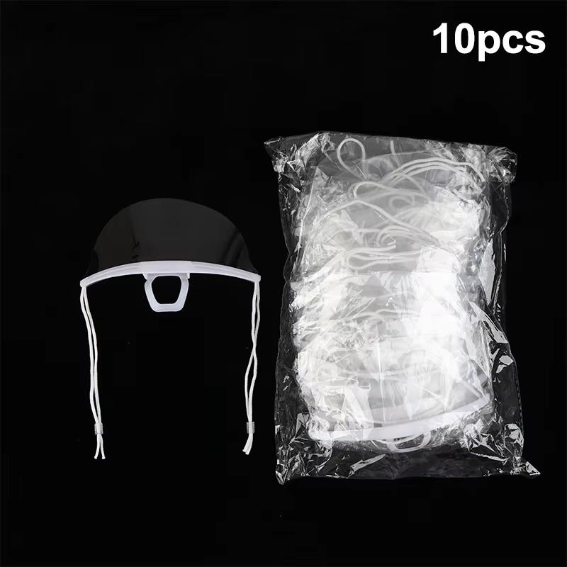 Easy Wear Transparent Anti Fog Mouth Shield 10/30/50PCS Reusable Clear Face Cover for Catering Bar Staff