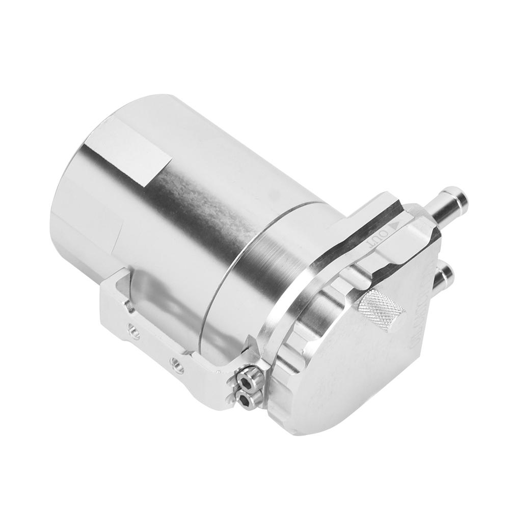 Aluminium Motoröl Auffangbehälter Entlüftungsbehälter Reservoir Auto Modifikationszubehör (Silber)