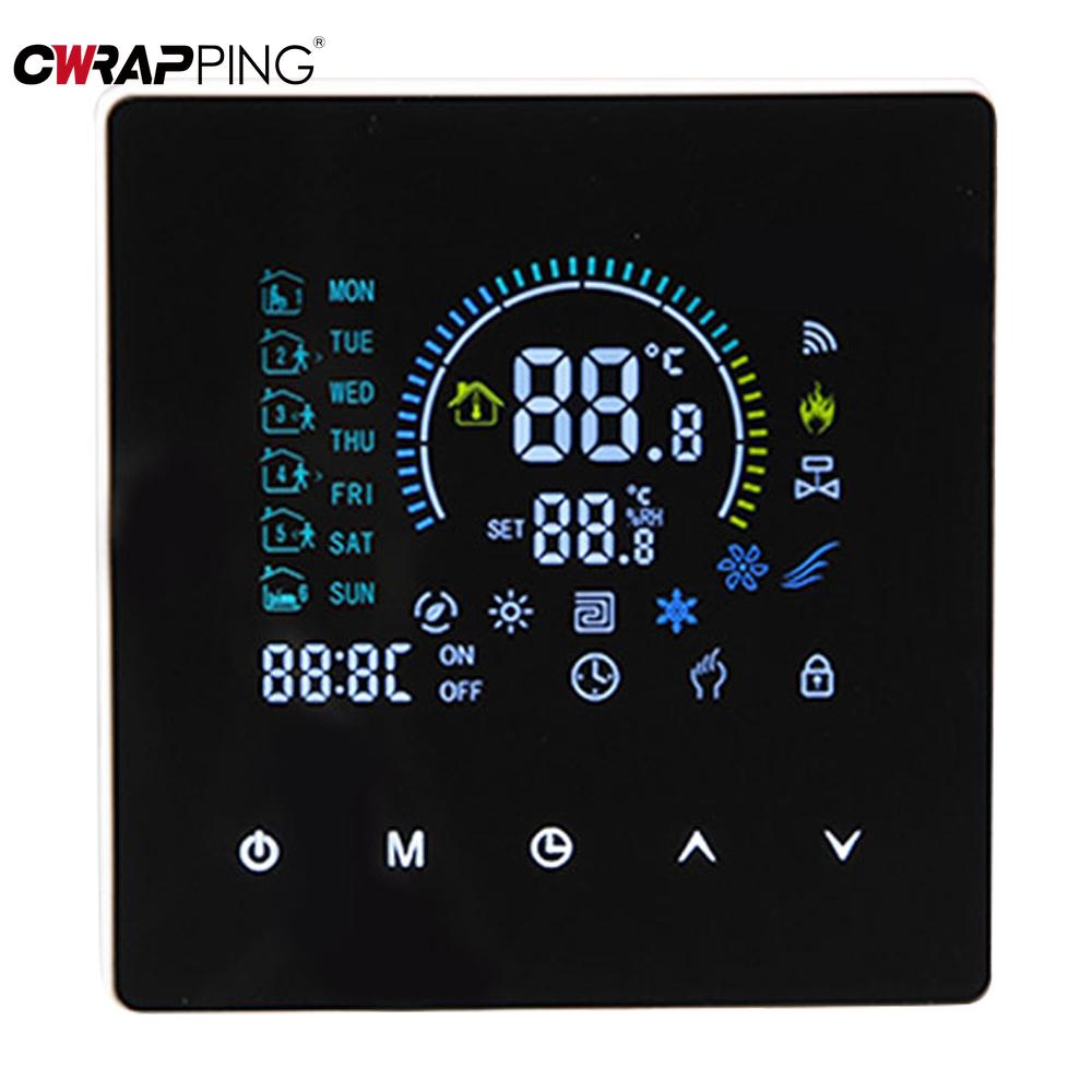 Smart WiFi Thermostat for Air Conditioning and Floor Heating with Backlight Child Lock Intelligent Home Controller Thermostat