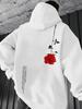 Herren Herbst Winter Buchstabenprint - Gefütterter Kapuzenpullover, Vielseitiger Lässiger Lockerer Hoodie